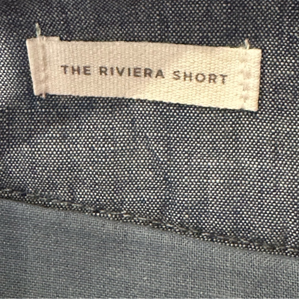 Loft | Blue Chambray Pineapple Embroidered Rivera Shorts Size 0 Preppy NEW - Picture 6 of 7